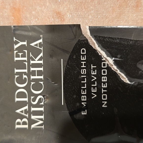 BADGLEY MISCHKA EMBELLISHED VELVET NOTEBOOK. 135 PAGES. - Picture 3 of 9